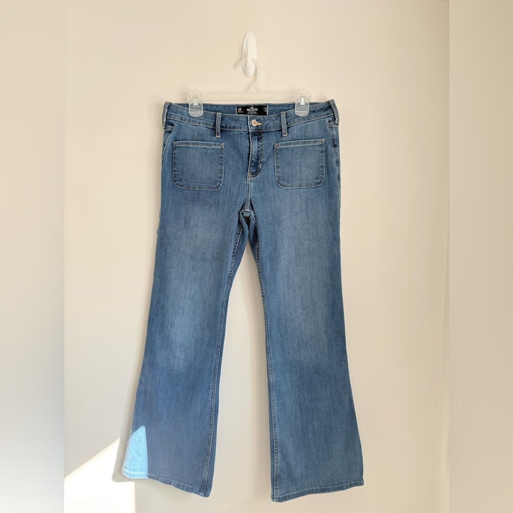 HOLLISTER Low Rise Stretch Boot Cut Jeans 31x31 Medium Wash Western Y2K Baddie